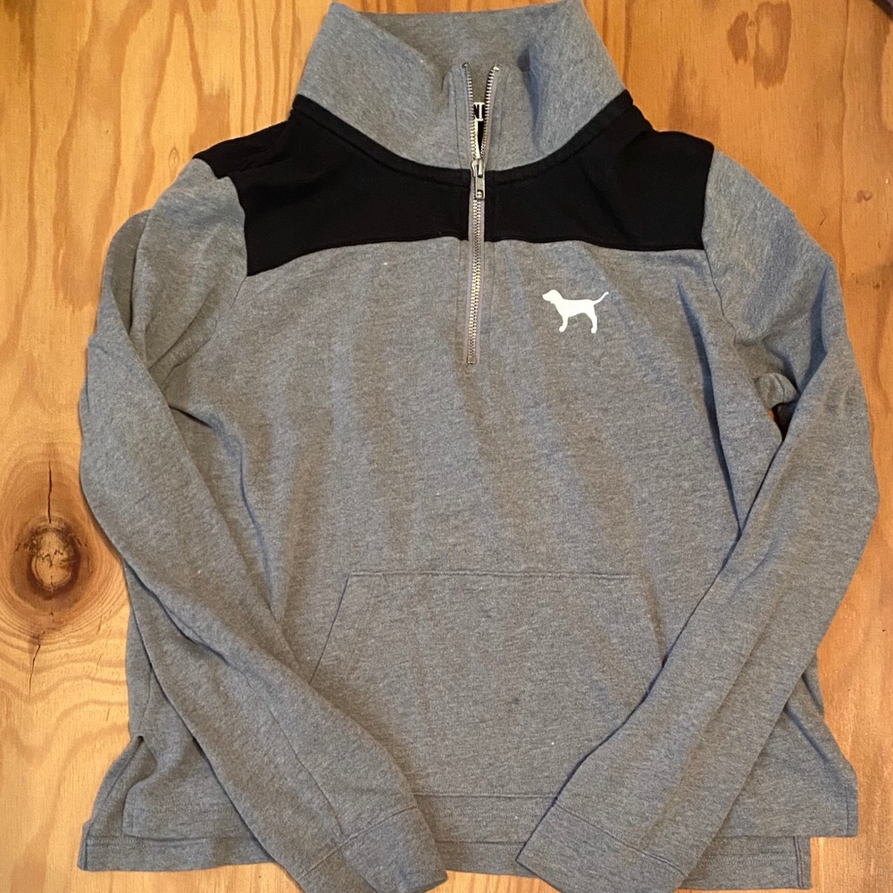 Victoria’s Secret PINK Grey Quarter Zip